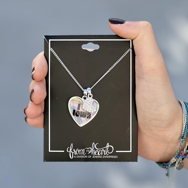 I Heart Iowa Amara Silver Necklace